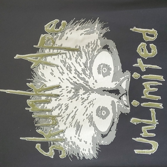 GILDEN ULTRA COTTON. Short sleeve navy blue size large. SKUNK APE Unlimited - Picture 3 of 5